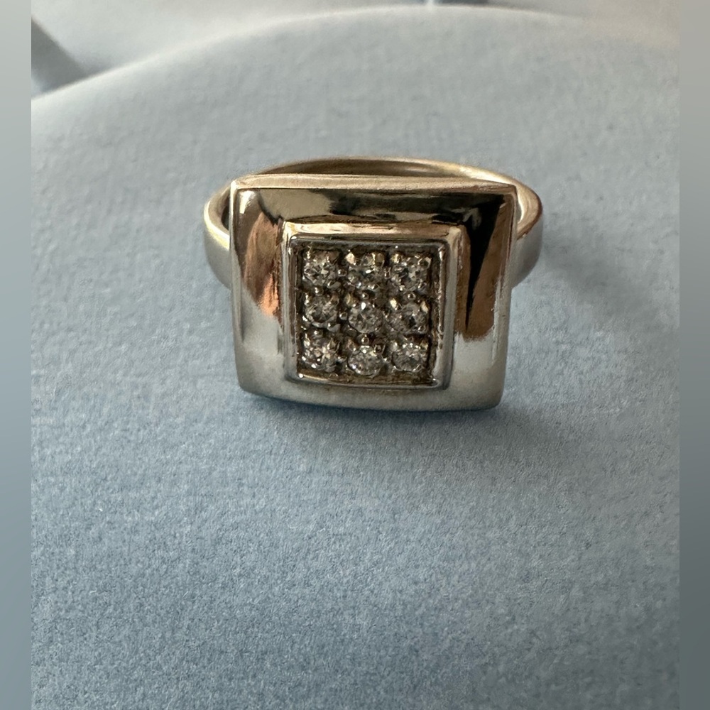 Square Silver Ring - image 2